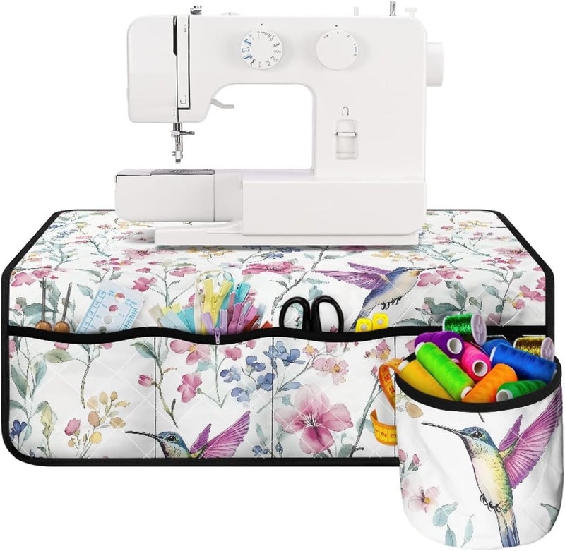 Kathyboom Humming Bird Sewing Machine Mat for Table Muffling Reduce Vibration Anti-Dust with Storage Water-Proof Sew Machine Pad - Image 2